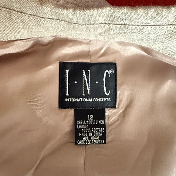 INC International Concepts Linen Blazer - Picture 2 of 5